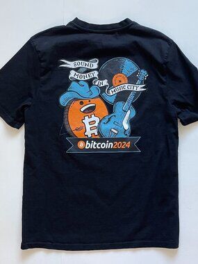Bitcoin Sound Money In Music City 2024 T Shirt Size M Black Original Festival
